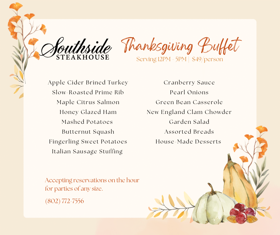 Thanksgiving buffet 2025 near me