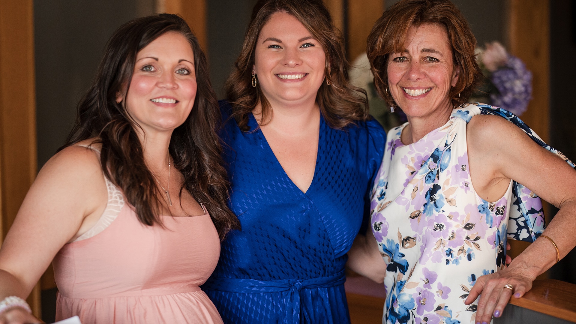 Women Dressed for Special Occasion Smiling and Posing - Southside Steakhouse Three women dressed up for a special occasion smiling and posing for the camera at Southside Steakhouse.